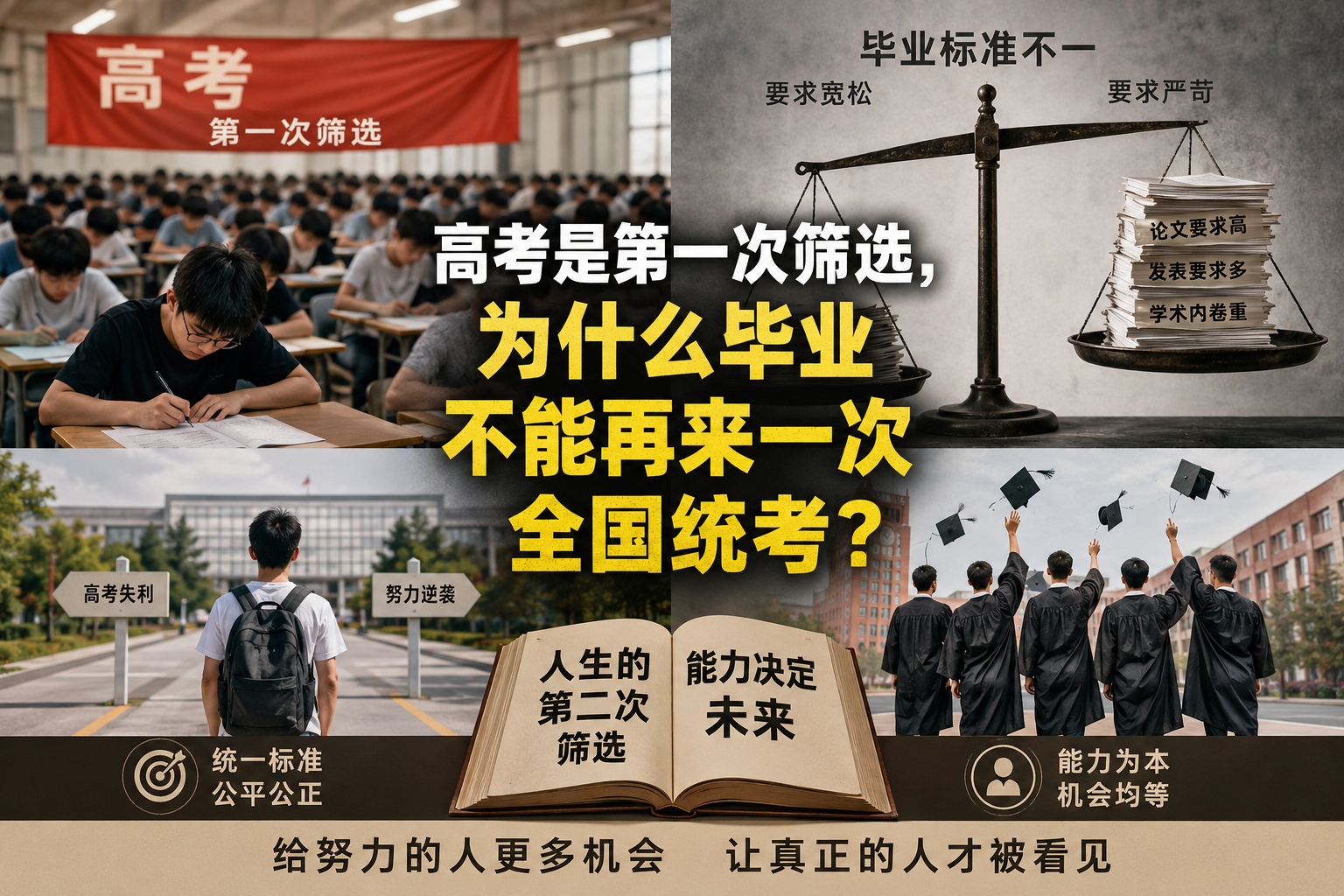 高考是第一次筛选，为什么毕业不能来一次全国统考？真正的教育公平，也许差最后这一步