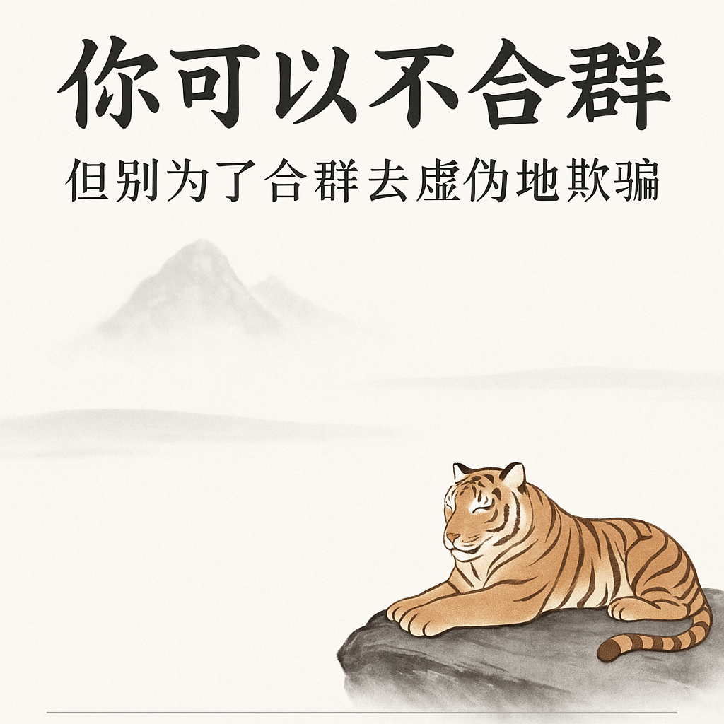 你可以不合群，但别为了合群去虚伪地欺骗