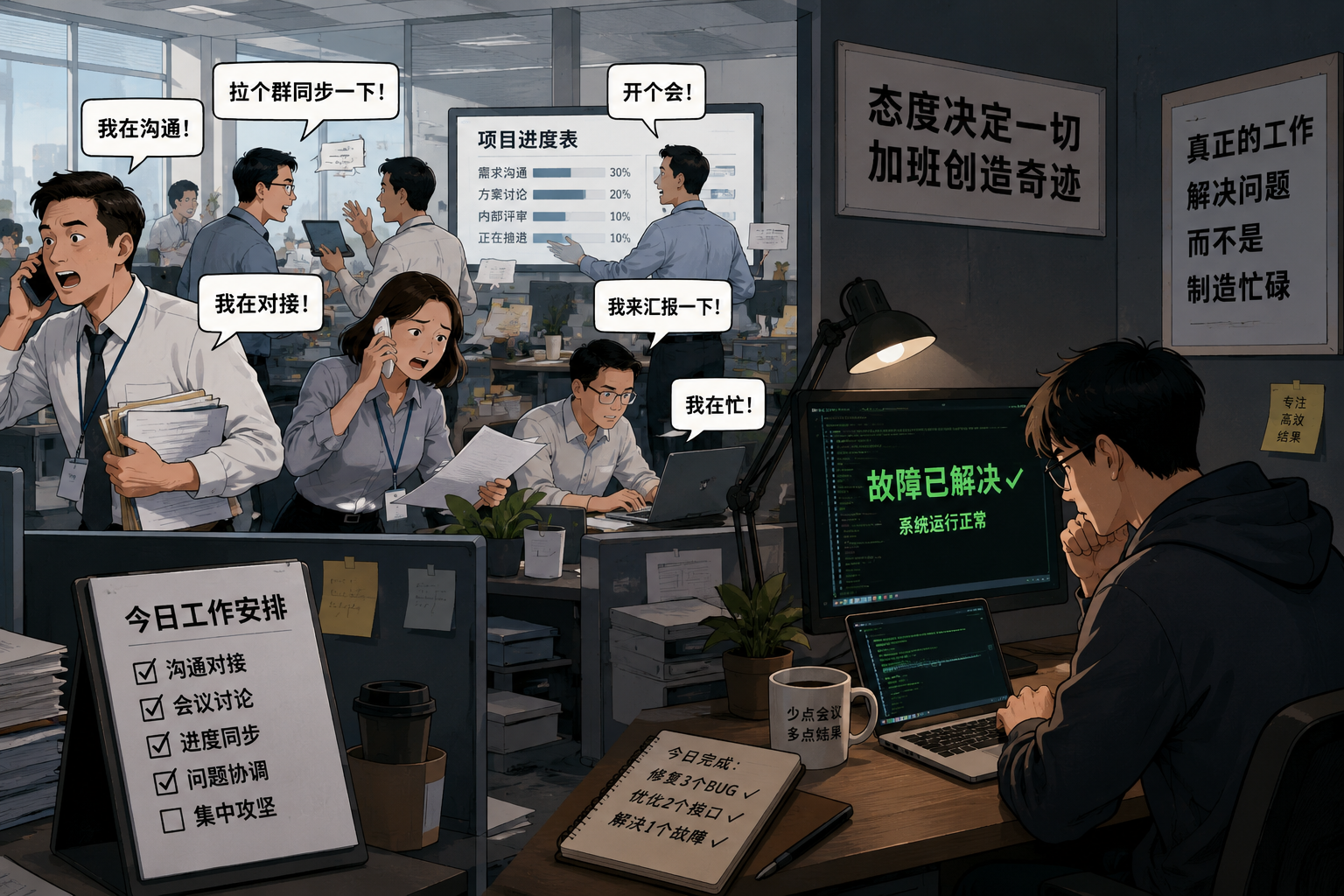 为什么有的人一天忙到凌晨，却什么成果都没有？职场最可怕的，不是偷懒，而是“表演式工作”