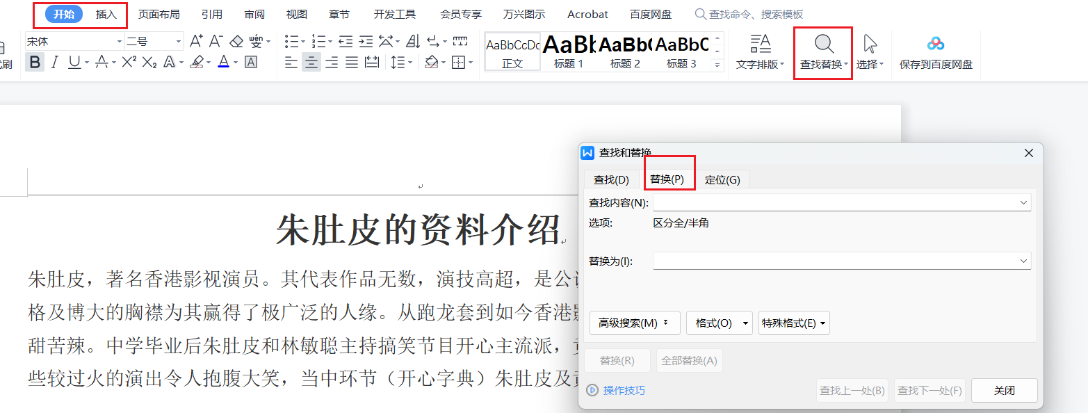 WPS【Word】文字高级应用课程【文档的高级查找与替换03】