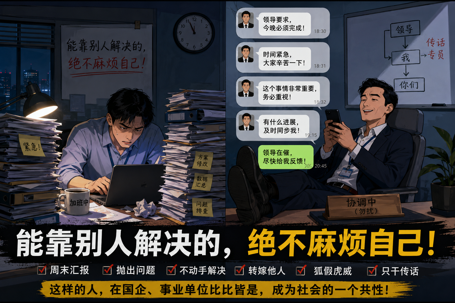 能靠别人解决的，绝不麻烦自己：为什么有些人汇报越来越积极，干活却越来越少？